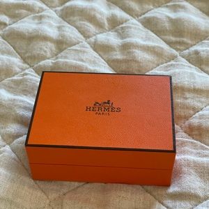 Hermes earring box with orange box